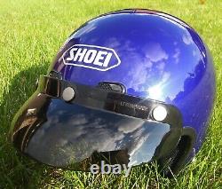 Vintage SHOEI Goldwing Motorcycle Open Face Helmet 7 7/8-8 XXL Royal Blue M2000