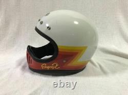 Vintage SHOEI Motocross Full-Face Helmet EX-5 White/ Red Size M Used 70s 80s