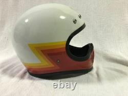 Vintage SHOEI Motocross Full-Face Helmet EX-5 White/ Red Size M Used 70s 80s