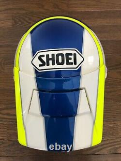 Vintage SHOEI Motocross Full-Face Helmet VX-COUGAR White/Blue/Yellow Size M Used