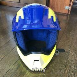 Vintage SHOEI Motocross Full-Face Helmet VX-TROYLEE Blue/Yellow Size M Used