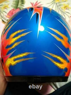 Vintage SHOEI Motocross Helmet VF-XTROYMAX Blue Size M Used 80s 90s
