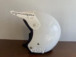 Vintage SHOEI Motocross Open-Face Helmet VJ-201 White Size M withTroy Visor