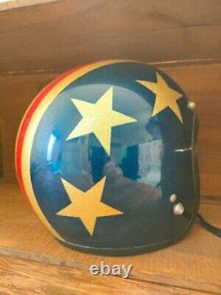 Vintage SHOEI Open-Face Helmet D-3 Stars & Stripes Size L Interior Repaired