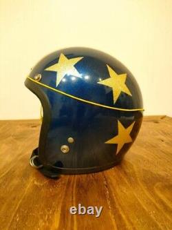 Vintage SHOEI Open-Face Helmet D-3 Stars & Stripes Size L Interior Repaired