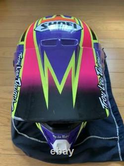 Vintage SHOEI VF-X DAMON BRADSHAW Motocross Helmet Size L Troy Lee Designs NM
