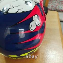 Vintage SHOEI VF-X Motocross Helmet Victory Skull Pink Blue M57-58