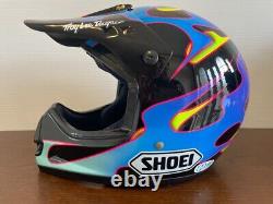 Vintage SHOEI VF-X TROYLEE Motocross Helmet Black Size L Troy Lee Designs