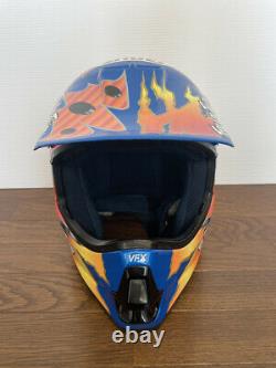 Vintage SHOEI VF-X TROYMAX Motocross Helmet Blue Size L Troy Lee Designs