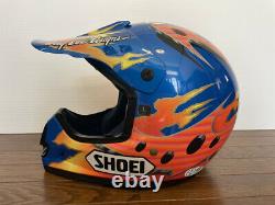 Vintage SHOEI VF-X TROYMAX Motocross Helmet Blue Size L Troy Lee Designs