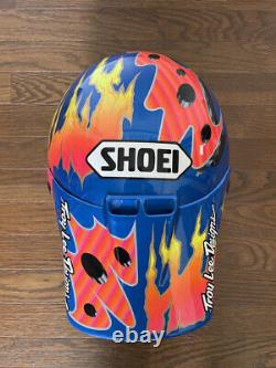 Vintage SHOEI VF-X TROYMAX Motocross Helmet Blue Size M Troy Lee Designs