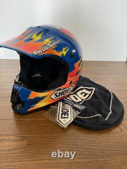 Vintage SHOEI VF-X TROYMAX Motocross Helmet Blue Size M Troy Lee Designs