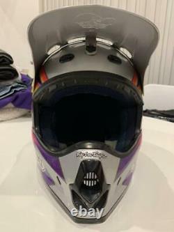 Vintage SHOEI VF-X2 Motocross Helmet Size L Silver Troy Lee Designs Graphic