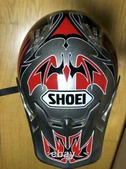 Vintage SHOEI VFX-R Motocross Helmet Size M Silver/ Red Troy Lee Designs