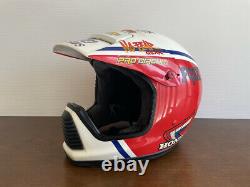 Vintage SHOEI VX-2 Motocross Helmet White/ Blue/ Red Size M