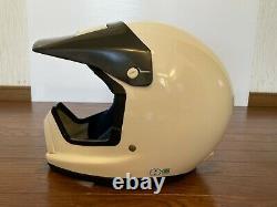 Vintage SHOEI VX-4R Motocross Helmet Size XL White withextra Troy Lee Visor