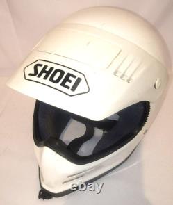 Vintage SHOEI White Black Motocross Dirt Bike Helmet Adult Medium Made in Japan