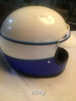 Vintage Shoei Hondaline Blue White Striped Motocross ATC Dirtbike Helmet Honda
