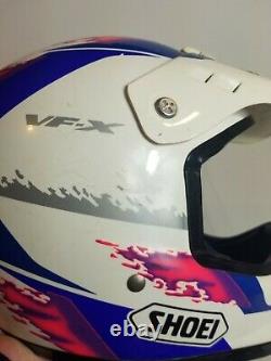 Vintage Shoei Motocross Helmet 90s 1990s Multicolored VF-X Large 7 3/8 7 1/2