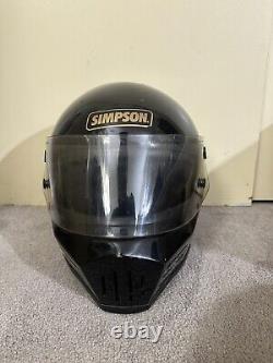 Vintage Simpson Black Darth Vader Motocross Motorcycle MX Helmet Full Face 7 3/8