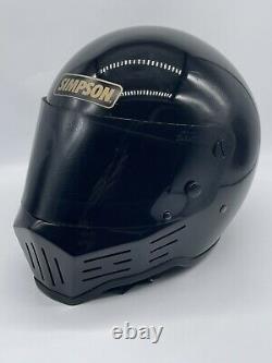 Vintage Simpson Black Darth Vader Motorcycle Motocross MX Helmet Full Face 7 1/4