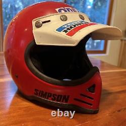 Vintage Simpson Motocross Helmet