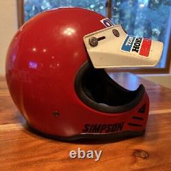 Vintage Simpson Motocross Helmet