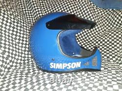 Vintage Simpson m52 MOTO CROSS HELMET 7 1/2 nos WITH VISOR snell 85