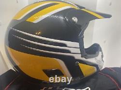 Vintage Snell M95 Thor SVXMotocross ATV Helmet Large Yellow Black White With Bag
