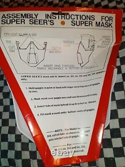 Vintage Super Seer xr500 mask / face guard, mx, ama, motocross, helmet, visor