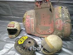 Vintage Team Honda race helmet, motocross decor atc ATV fenders us 90