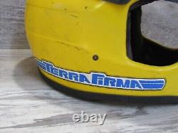 Vintage Terra Firma MOTO CROSS Motocross Motorcycle HELMET Yellow DOT