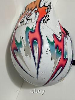 Vintage Troy Lee Snell M90 Neon Colored Motocross Motorcycle Helmet KBC TK300 SM