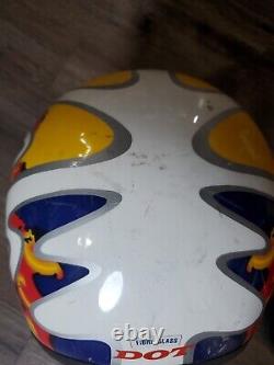 Vintage VEGA XR-l Fiberglass DOT Off Road Motocross Fire Retro Helmet XL INSANE