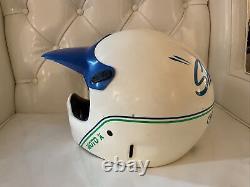 Vintage Vetter MOTO X Motocross BMX Motorcycle White Blue Helmet SMACK Large