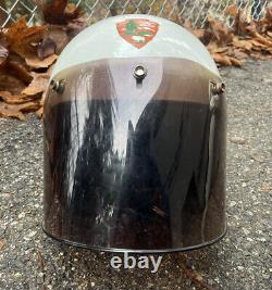 Vintage White Bell RT Motorcycle Motocross R-T Helmet, 7 5/8 Moto Rarest