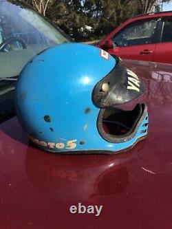 Vintage bell Moto 5 Helmet & team Yamaha crown motorcycle BMX lot of 2