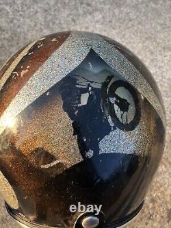Vintage motocross helmet motocross Metal flake Rare Graphics Bell Open Faced