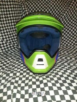 Vintage shoei Kawasaki Racing helmet vf-x Snell85 with visor and Goggles green
