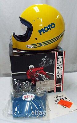 Vtg 1985 BELL MOTO 3 PRO Motocross Helmet NOS in Box Suzuki Colors RM Quadracer