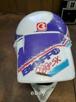 Vtg 80s 90s Bieffe 280 sx Helmet Motocross Italy Snell Motorcross Dirt Bike