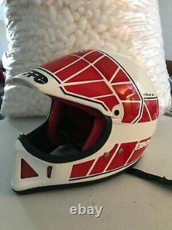 Vtg 80s 90s Bieffe BX6 Helmet Motocross Italy MX TEAM Snell 85 XL GR1350 w bag