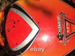 Vtg Answer Racing Motocross Helmet some scratches Red M7 Fiberglass Large-60cm
