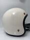 Vtg Fiberglass Fury 400 Open Face Motorcycle Helmet Retro White Sz Small
