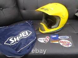 Vtg SHOEI Motocross Helmet VX-3 with Factory Tag Stickers & Bag SUPER NICE