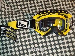 Vtg Scott Goggles Yellow / Black guard, mx, ama, motocross, helmet, visor
